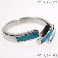 SIMULATED INLAY OPAL JEWELRY RING S6 W/ STERLING SILVER  