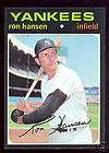 1971 Topps Yankee Ron Hansen Card 419  