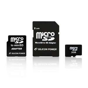  Silicon Power microSD Memory Card with Two Adaptors (SD 