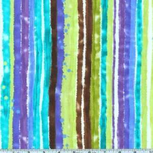   Michael Miller Watercolor Stripe Spa Fabric By The Yard Arts, Crafts