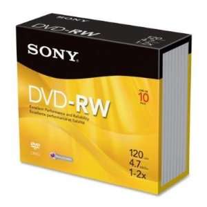  Sony Sony 2x DVD RW Media SON10DMW47L Electronics