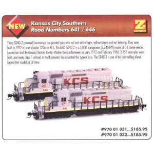   Kansas City Southern SD40 2 Diesel Locomotive #641 Toys & Games