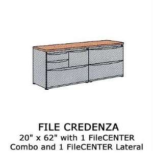   Office Series File Credenza with One Lateral Color Fusion Maple/Bark