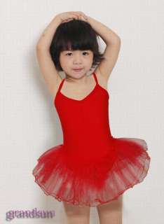 NWT Girls Dance Dress Ballet Tutu Leotard 4 8T BL002  