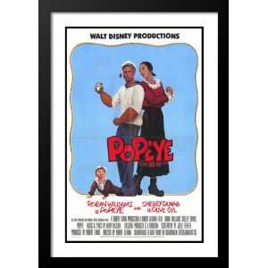  Popeye Framed and Double Matted 20x26 Movie Poster Robin Williams 