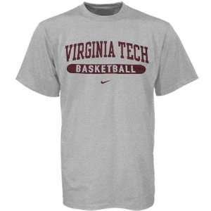  Nike Virginia Tech Ash Basketball T shirt Sports 