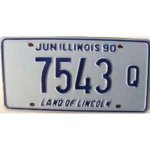  Illinois, Land of Lincoln, June Illinois 90 License Plate 