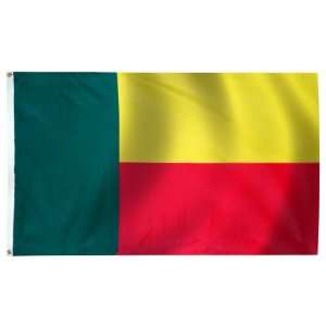  Benin Flag 5X8 Foot Nylon Patio, Lawn & Garden
