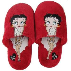  Licensed Glamour Betty Boop Womens Red Slippers (M): Home 