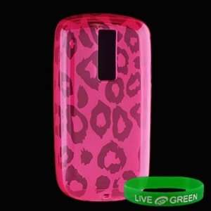 Magenta Leopard Design TPU Silicone Crystal Skin Case for HTC myTouch 