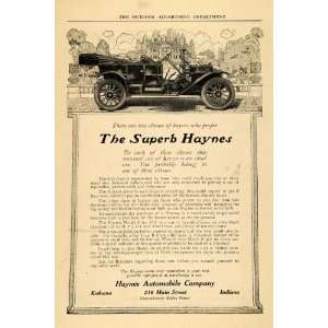  1910 Ad Superb Haynes Automobile Company Warner Meter 