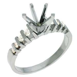 Kashi and Sons EN 159WG White Gold Engagement Ring   14KW Ring Size 