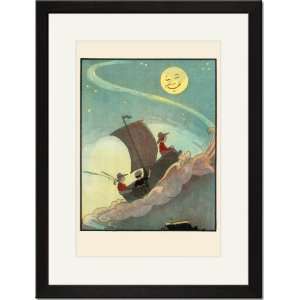  Print 17x23, Sailing the Wooden Shoe by Moonlight