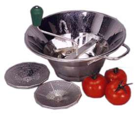   used to strain or puree tomatoes, apples, carrots, potatoes and more