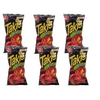  TAKIS FUEGO HOT CHILI PEPPER & LIME CHIPS   6 BAGS 9.88 OZ 