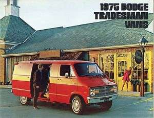 1975 Dodge Tradesman Vans Sales Brochure B100   300  
