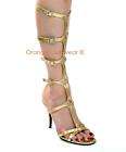PLEASER Gold Roman Egyptian Costume Sandals Heels Shoes