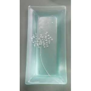  Nature Series Dandelion rectangular tray Handmade glass 13 