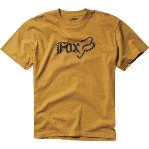  Fox Racing Side Head T Shirt   Large/Mustard: Automotive