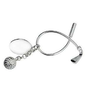  JB Silverware Silver Plated Golf Keyring: Home & Kitchen
