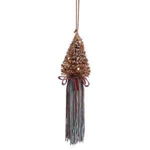   of 6 Brown and Blue Christmas Tree Tassel Ornaments 9