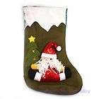 1x Green Santa Claus Christmas Stocking Gift Bag Ornament Charm 