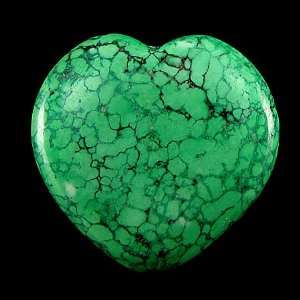  40mm green turquoise heart pendant bead S3: Home & Kitchen