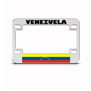 Venezuela Flag Metal Motorcycle Bike license plate frame Tag Holder