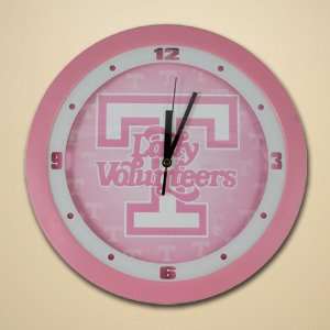  NCAA Tennessee Lady Vols Pink Dimension Wall Clock: Home 