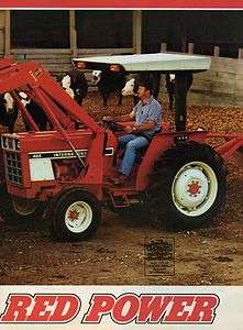   Harvester IH 484 Tractor w 2200 Front End Loader 2 Page Ad  