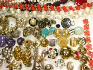 HUGE 19+LBS VINTAGE NOW JUNK CRAFT ALTERED ART JEWELRY LOT (2 