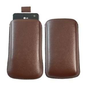  iTALKonline BROWN Quality Slip Pouch Protective Case Cover 