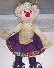   Garbonzo Large Rag Doll The Big Comfy Couch Molly Television Show EUC