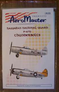 AEROMASTER DECALS 1/48 HAWAIIAN NATIONAL GUARD P 47N THUNDERBOLT #48 