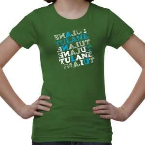 Tulane Green Wave Youth Crossword T Shirt   Green:  Sports 