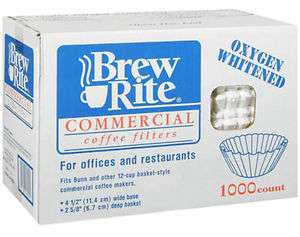 Brew Rite 48 101 12 cup coffee filters Bunn 20115 4.25 base 2.75 hi 