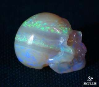 DAZZLING 16.5 carats Australian Opal Skull, GEM VIDEO  