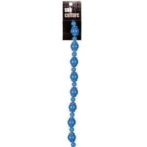  Subculture Beads 33/Pkg   Glass/Metal Caps Blue Arts 