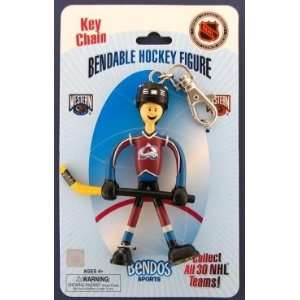   Colorado Avalanche BENDOS bendable figure Keychan: Sports & Outdoors