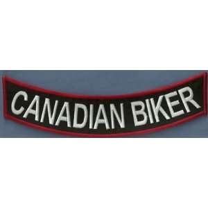  CANADIAN BIKER BOTTOM ROCKER BACK CANADA BIKER PATCH 