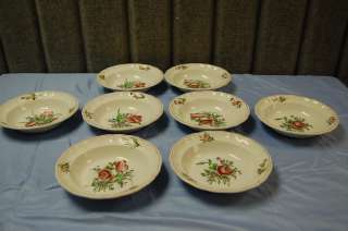 Set of Eight, Antique, Copeland Late Spode, Salad/Cereal Bowls, 1929 