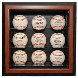  Coachs Choice 9 Baseball Cabinet Style Display Case (Wood 
