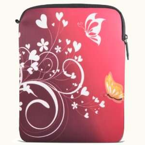  9.7 Neoprene Pink Butterfly Bag Sleeve Cover Pouch for Apple 