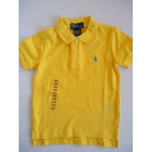  Ralph Lauren Pony Toddler Baby Yellow Mesh Polo Shirt 