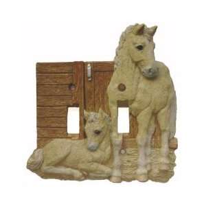  Palomino Horse Double Switch Plate Cover: Home & Kitchen