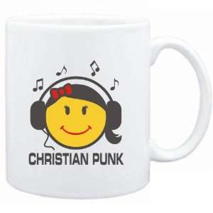  Mug White  Christian Punk   female smiley  Music Sports 