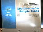 Advanced Instruments Osmometer 3250 Sample Tubes, 0.2ml, # 3LA825, pk 