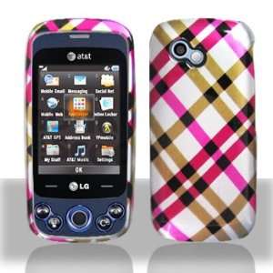   Cell Phone Hot Pink Plaid Protective Case Faceplate Cover: Cell Phones