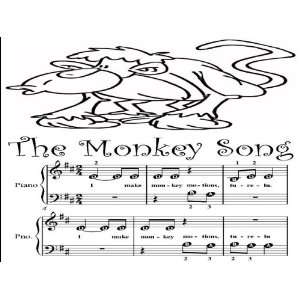  Monkey Song Beginner Tots Piano Sheet Music Traditional 