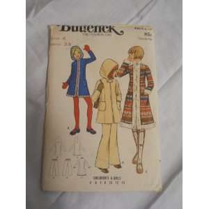  Butterick vintage sewing pattern #6313 girls coat pants 
